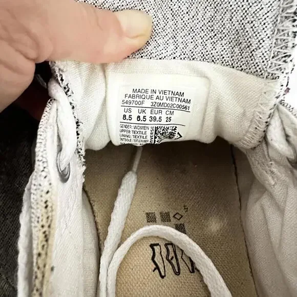 Converse All Star Women’s Sneakers Size 8.5 Light Gray Casual - Picture 4 of 6